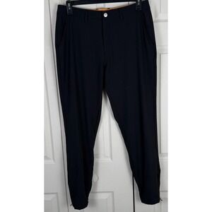 Macade Golf Pants Men 34 Black Slim Fit Tapered Leg Zip Ankle Jogger Performance